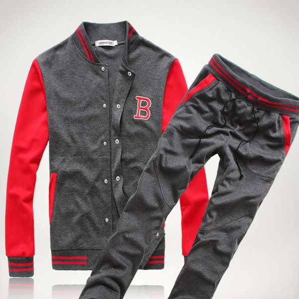 

2020 trend new sweater baseball men's sports suit payment, Gray
