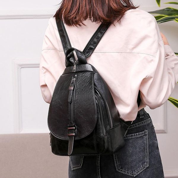

backpack -women's small travel back bag chest shoulder diagonal casual school1