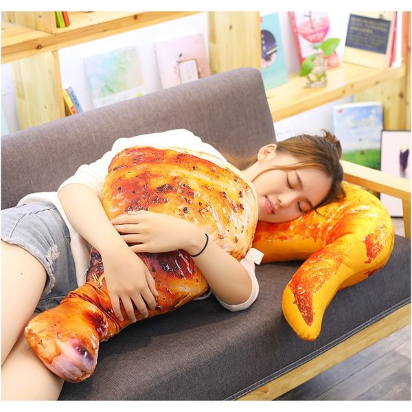 

plush grilled fish chicken leg toys simulation food plush throw pillow stuffed roasted wing squid soft doll kids creative toys f wmtawf