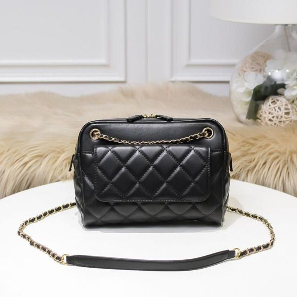 

2020 the new style fashion genuine cow leather women one shoulder bag crossbody bag 22cm chain