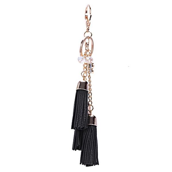 

ornaments synthetic leather tassel keychain car key chain bag charm, Silver