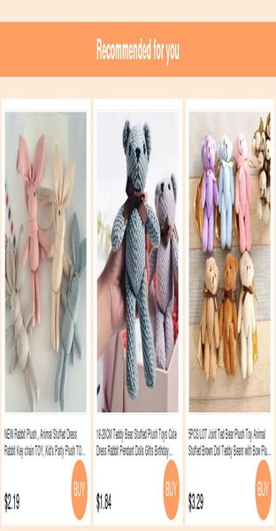 

20 см черное белое платье плюшевые горячие кролика кролика чучела животных плюшевые игрушки для детей девочек рождественские сюжеты подарки