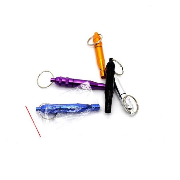 

aluminum alloy emergency survival whistle outdoor hiking keychain multicolor