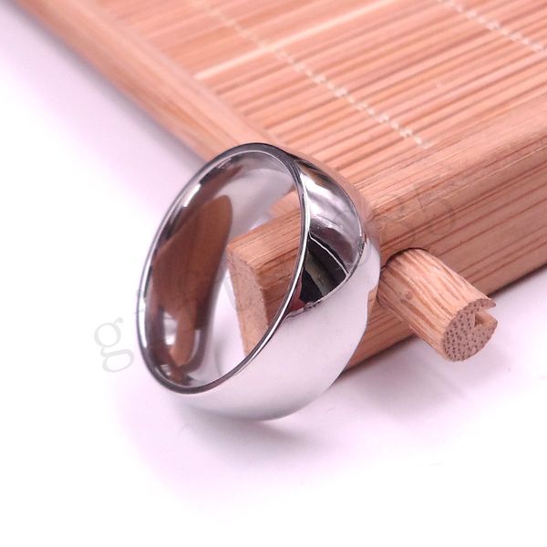 

cool fashion ring stainless steel highly polished inside and outside the arc, Silver