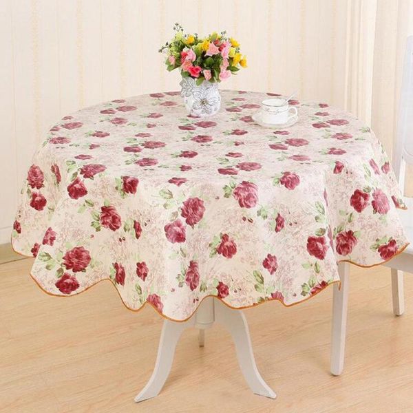 

home decor 152cm pastoral floaral round picnic water resistant oil-proof tablecloth household table cover table cloth