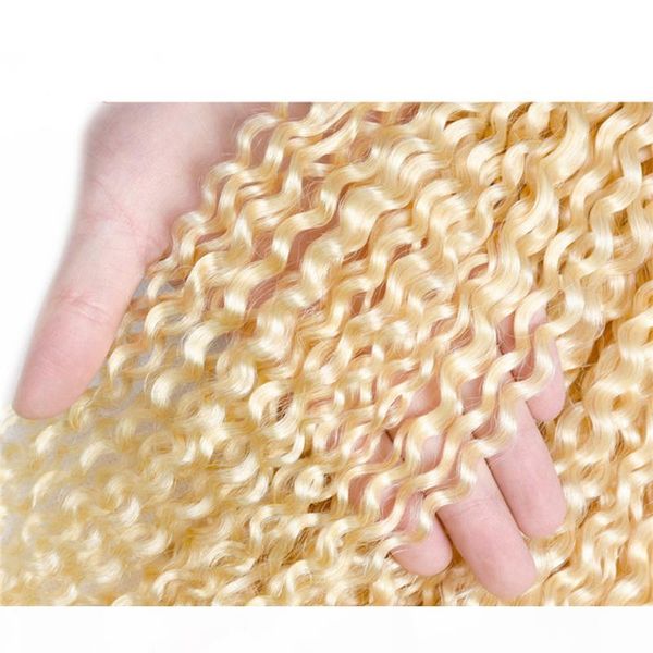 

dhl fedex 100g piece 3pcs lot brazilian malaysian kinky curly blonde hair color 613 kinky curly blonde hair, Black