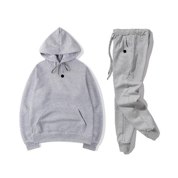 

men set sweatsuit tracksuit men womens hoodies+pants mens clothing sweatshirt pullover casual tennis sport basketball sweat suits, Gray