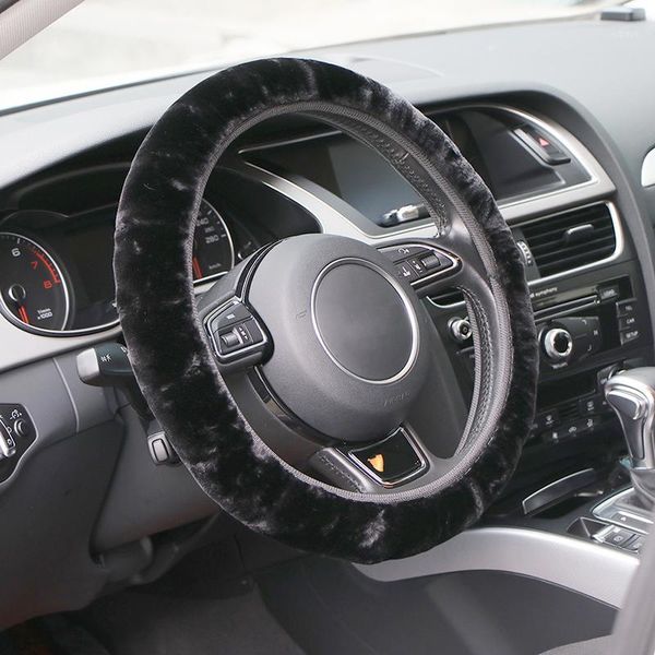 

aozbz 3pcs plush car steering wheel cover gear shift knob cover hand brake sleeve protector set winter warm fuzzy1