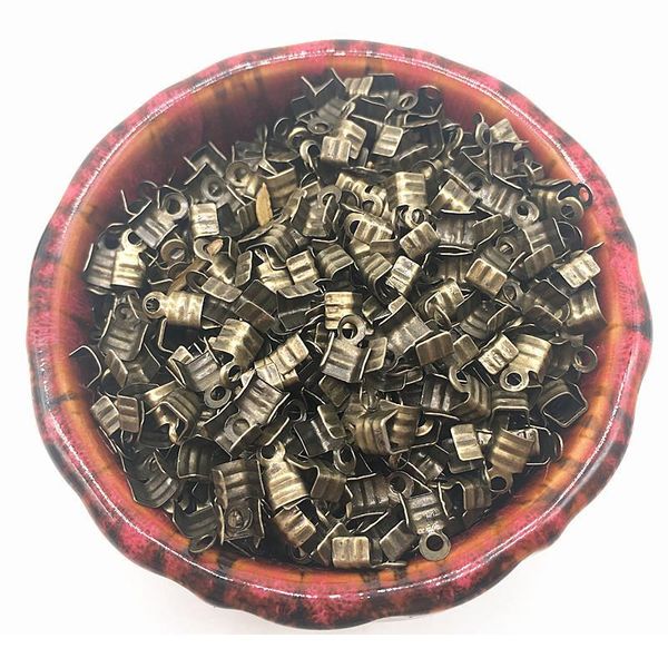 

200pcs/lot cords crimp end caps end clasps beads for jewelry making bracelet necklace jewelry findings connec qylhng