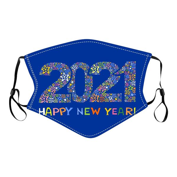 

reusable colorful fabric face print 1pc mask2pcs filters new year's day 2021 prints breathable washable mask mondkapjes jllgri