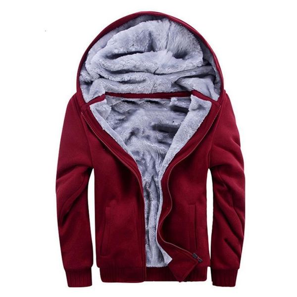 

mens casual winter thickened warm coat 2019 new casual zipper hooded fleece long sleeve jacket male solid color parkas, Black;brown