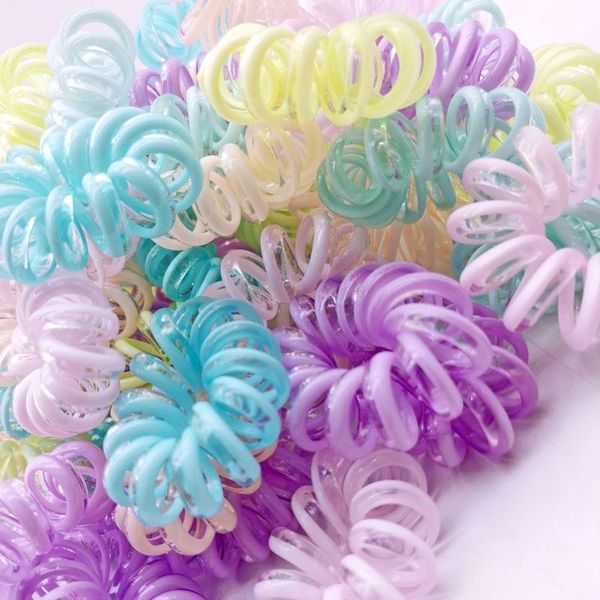 

transparent elastic hair bands ponytail older ties gum rubber telephone wire rope transparent q qylhsi