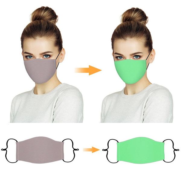 

color changing designer face masks magic mask women men adjustable masks anti dust washable cotton face mask cold changed masks e111703, Blue