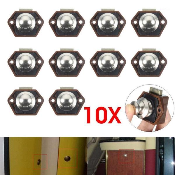 

10pcs 15mm-27mm car push lock rv caravan boat drawer latch button locks for furniture hardware for camper1