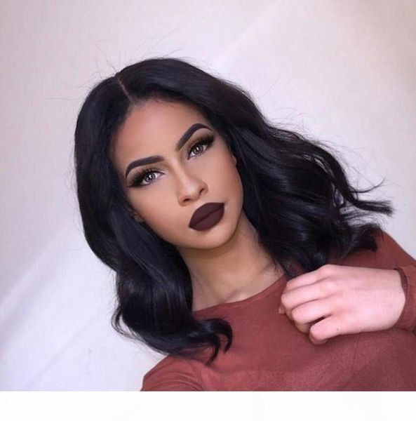 

glueless lace front human hair wigs with baby hair deep part body wave wigs brazilian remy hair lace front wigs, Black;brown