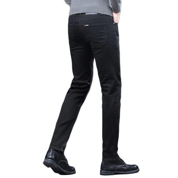 

men's jeans high-quality straight slim denim trousers business casual comfortable spring summer classic blue pants men