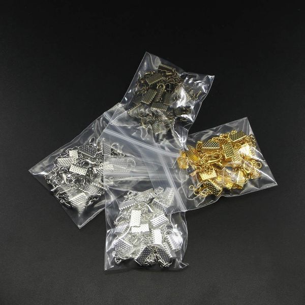 

10pcs/lot ribbon leather cord end fastener clasps with chains lobster clasps connectors for bracelet diy jewelry making findings bbyaoj