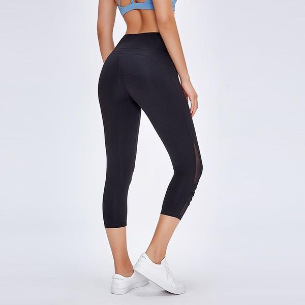 

nwt running capris sport workout gym tights womenl buttery-soft yoga fitness 7/8 length legging inseam 21, Black;white