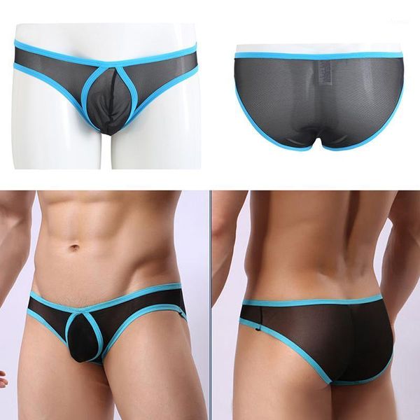 

men's mesh jockstrap underwear briefs thongs mens bulge underpants men thong drop ship1, Black;white