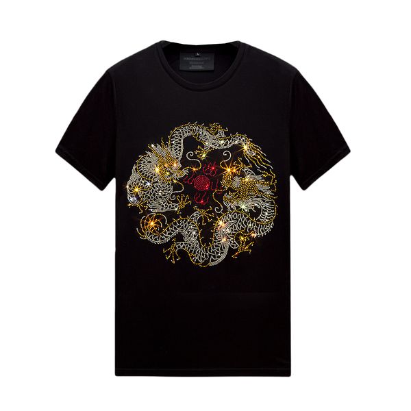 

mens cotton rhinestone comfortable t-shirts short sleeve summer mercerized designer for tee casual otsqn