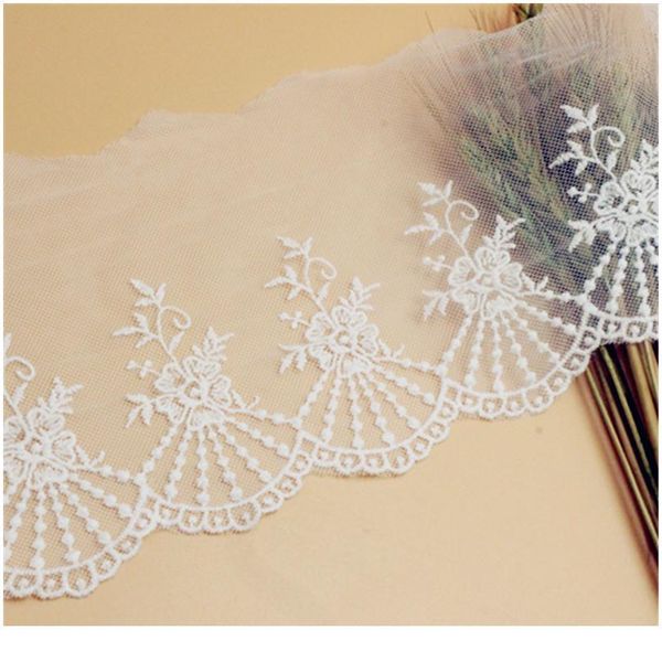 

new beautiful little dress embroidery mesh lace fabric for sewing accessory 14cm, 4yards/lot x437 new b jlldfz