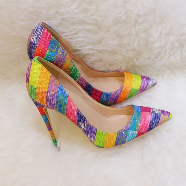 

fashionable women's shipping multi-color lady pointy toe high heel shoes 8--12 cm styu, Black