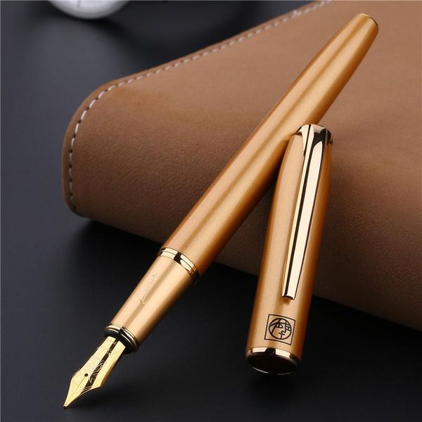 

picasso 916 champaign gold school office fountain pen 0.38mm/ 0.5mm nib gift ink pen stationery supplies