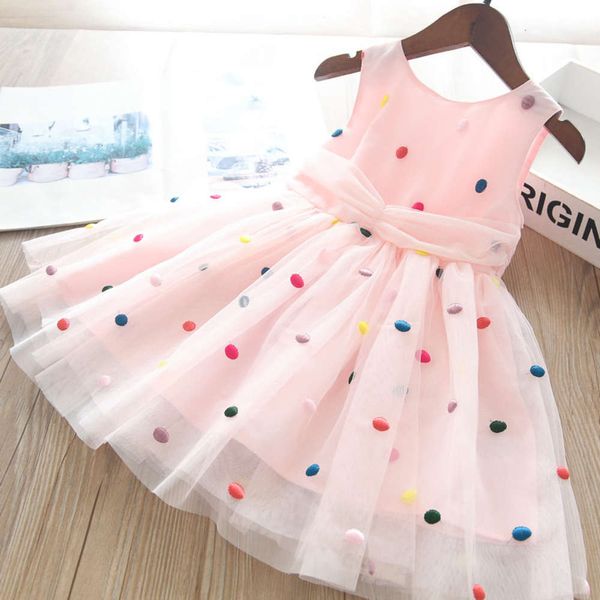 

spring new product - girl's colorful dot embroidered 332934 yarn skirt baby's svels drs cbz, Red;yellow