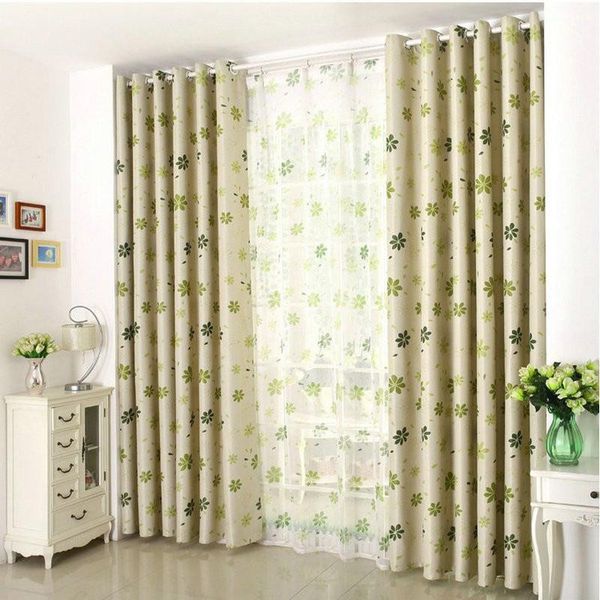 

curtain & drapes brand design fresh flowers window curtains fabric sheer for kitchen bedroom living room tulle home textile