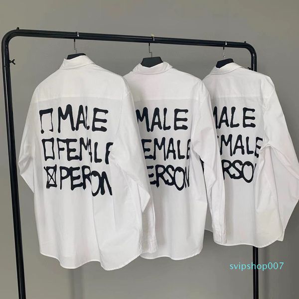 

2021 sleeve arrival men print vetements women casual designer quality shirts letter long new s-l jgjcg