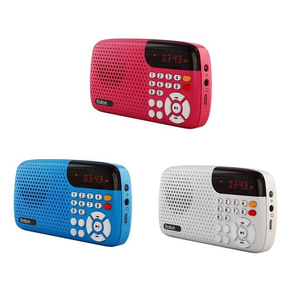 

rolton portable global fm radio dab radios portatil am fm music player speaker tf card usb for phone with led display