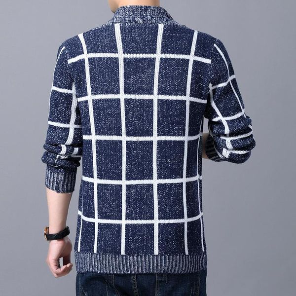

men's sweaters plus velvet thick autumn sweater cardigan jacket youth clothing mens, White;black