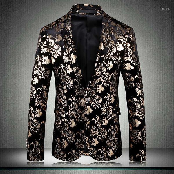 

male blazer gold all printing single breasted prom blazers men plus size 4xl slim wedding prom blazers men1, White;black