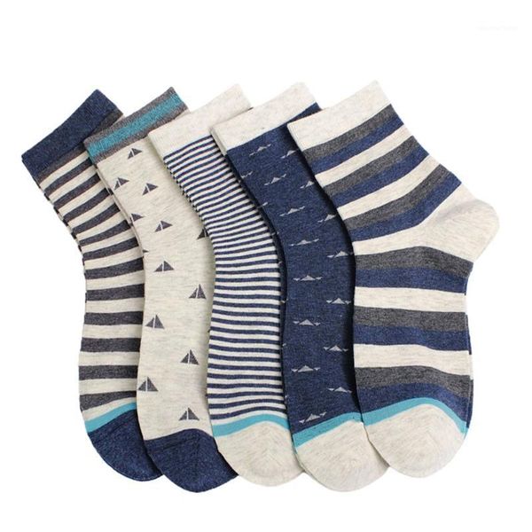 

5 pairs/lot men cotton socks men brand new business leisure dress socks male cotton long warm black for boys girls1