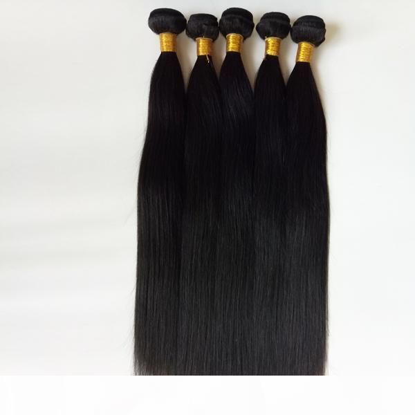 

unprocesse brazilian virgin hair good ratio full and thick healthy end dark root malaysian human hair silky straight hair in stock, Black