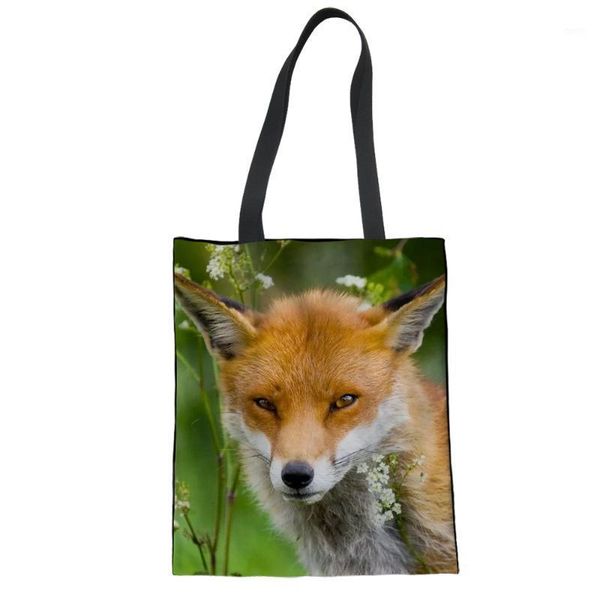 

pretty red print canvas hand tote reusable shopping bag beach bag women daypack shouder storage handle purse dropship1