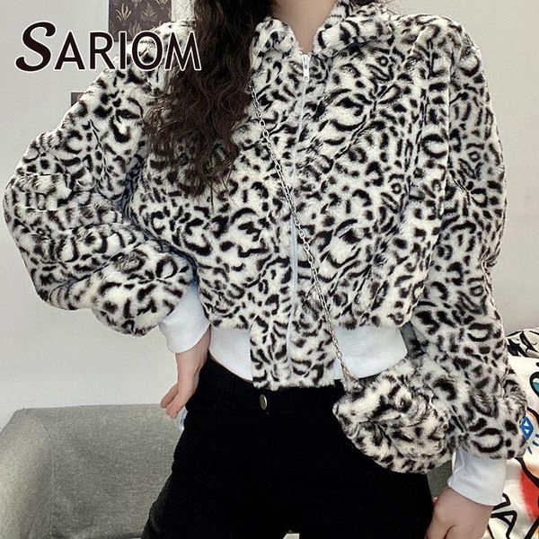 

fashion faux fur teddy coat women streetwear casual loose turn down collar zip up plush jacket ladies with bag autumn winter, Black;brown