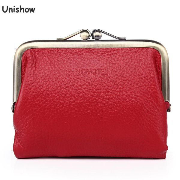 

fashion genuine leather women wallet small ladies purse brand designer female leather wallet coin purse carteira feminina c1115, Red;black