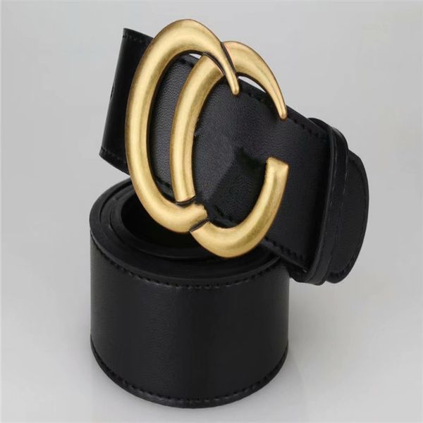 

fashion big buckle genuine leather belt with box designer belts men women new mens belts, Black;brown
