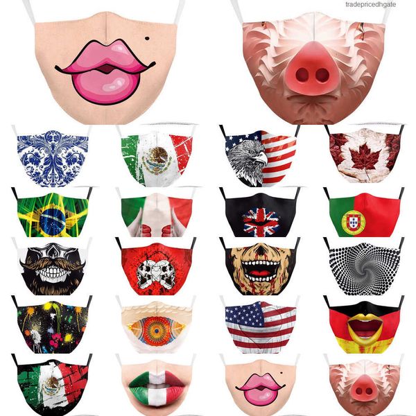 

keep fighting flag italy forza mask print spain face masks fabric protective pm2.5 r 9gdc