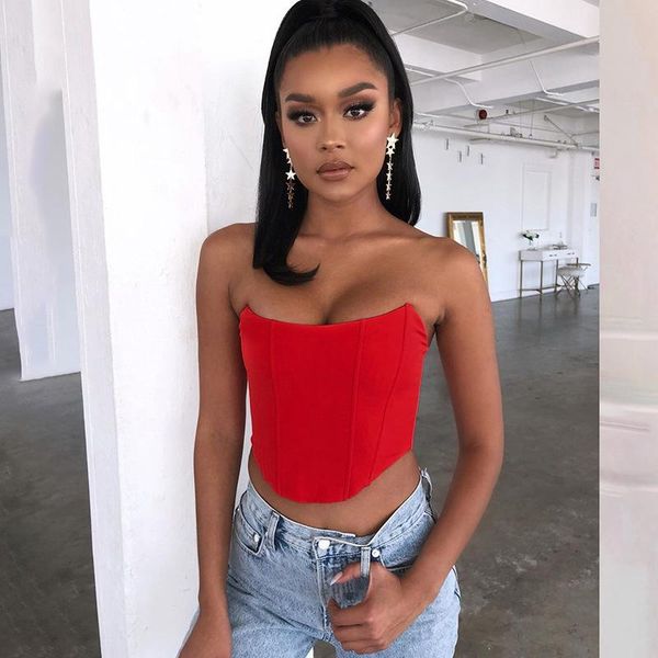 

sleeveless off shoulder velvet fashion corset crop vest female underwear backless bustier solid h wmtamn