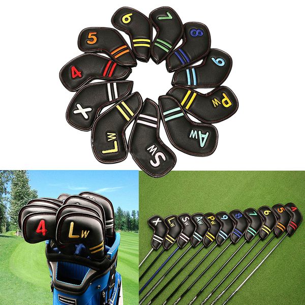 

11pcs waterproof golf iron head cover club wedges headcover protector