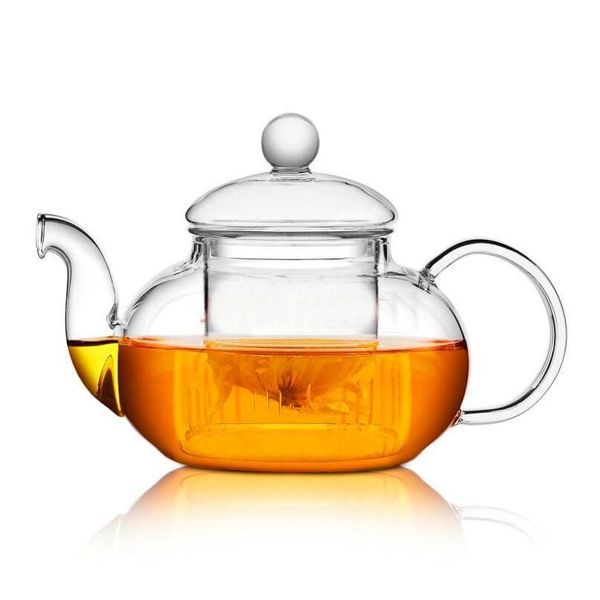 

heat resistant glass flower tea pot,practical bottle flower teacup glass teapot with infuser tea leaf herbal coffee