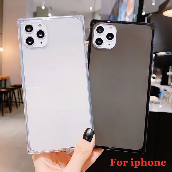 

для iphone 12 square clear chase case прозрачный porter portector tpu для apple 12 pro max 11 x xs xr xs max 7 7p 8 8plus