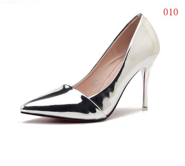 

new style blue sequins women's red bottom high-heeled shoes 8cm 12cm 10cm large size 44 cusp fine heel single shoes nightclub dress wed, Black