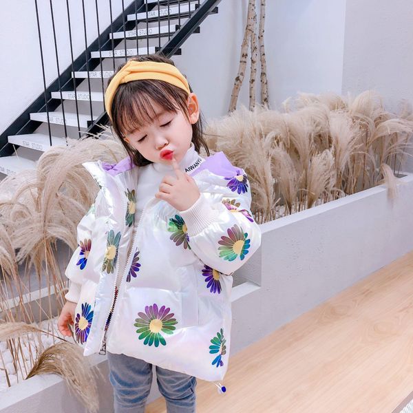 

2020 new daisy colorful down jacket for girls children's clothes in winter, Blue;gray