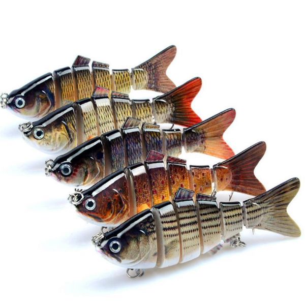 

1pcs popular multi-section fishing lures 100mm 19g wobblers hard bait artificial crankbaits fishing tackle with hooks is sqcech