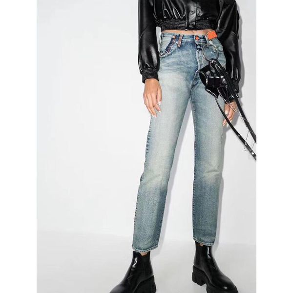 

12.11 2021 new fashion vintage high waist casual all-match jeans woman sale, Blue