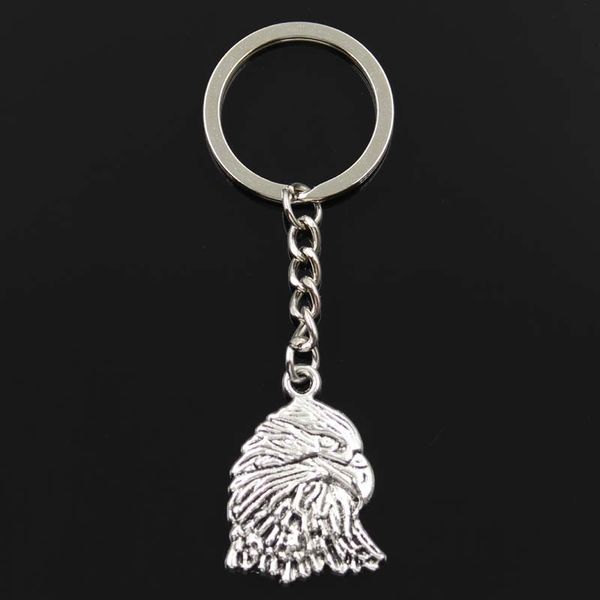 

fashion keychain 34x24mm eagle hawk silver color pendants diy men jewelry car key chain ring holder souvenir for gift