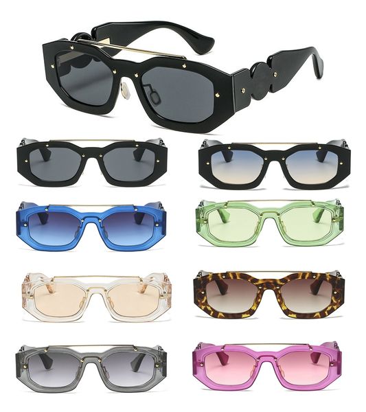 Маленькие квадратные классические солнцезащитные очки для мужчин и женщин, брендовые горячие продажи, солнцезащитные очки, винтажные солнцезащитные очки Óculos UV400 Óculos de sol, 8 цветов, 10 шт.